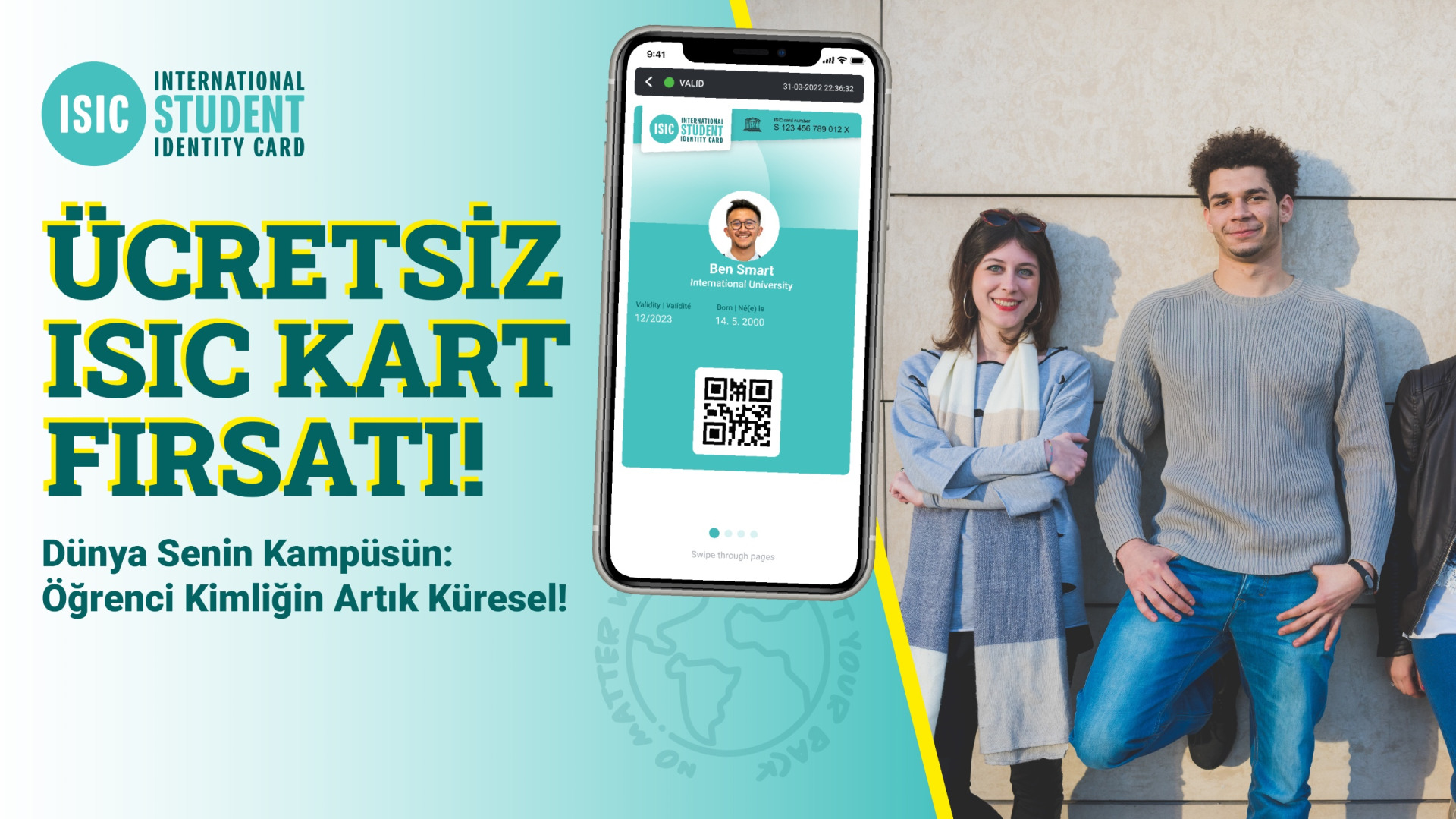 Uluslararası Öğrenci Kimlik Kartını Hemen Oluştur! - ISIC öğrenci indirimi kampanya görseli