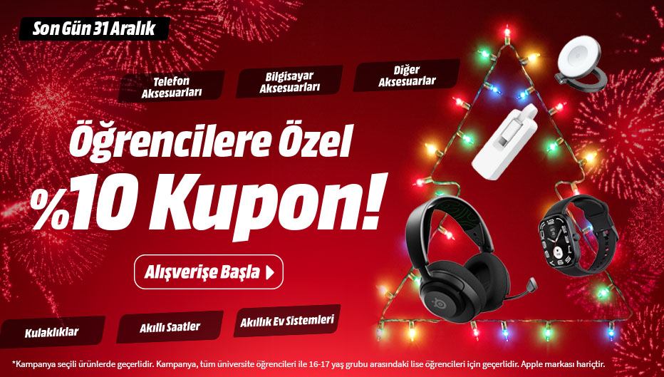 MediaMarkt'tan Öğrencilere Özel %10 Kupon!