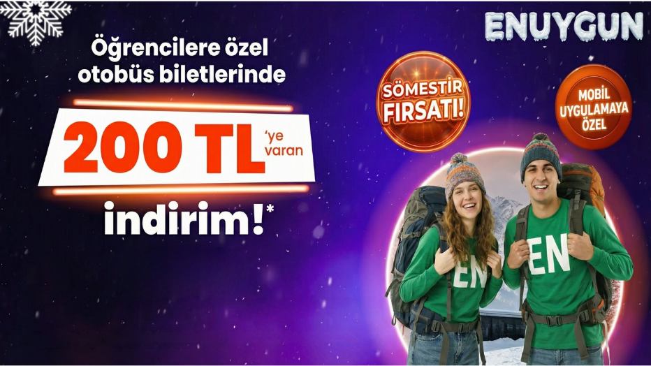 ENUYGUN’dan 200 TL’ye Varan Öğrenci İndirimi!