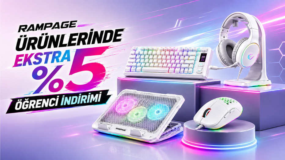 Rampage Ürünlerinde Ekstra %5 Öğrenci İndirimi