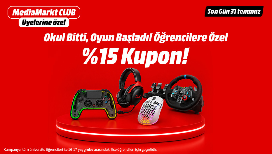 MediaMarkt Öğrencilere Özel %15 Kupon Avantajı!