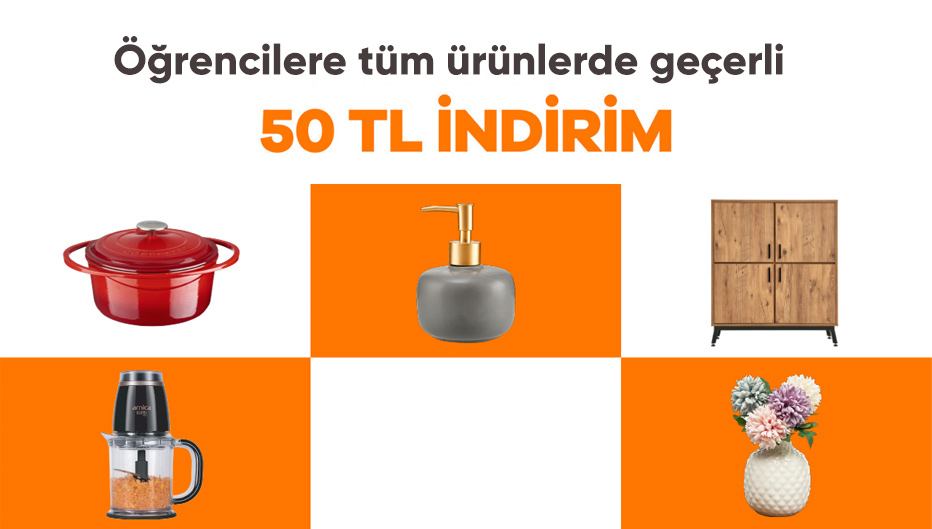 Evidea'dan Tüm Öğrencilere 50TL Bi'öğrenci İndirimi!