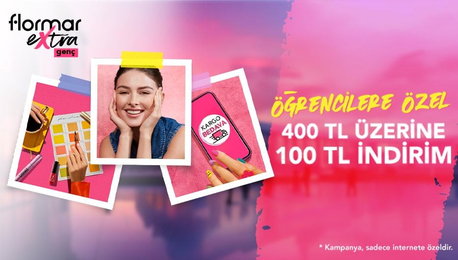 Flormar'dan Öğrencilere Özel 400 TL Üzeri 100 TL İndirim ve Kargo Bedava
