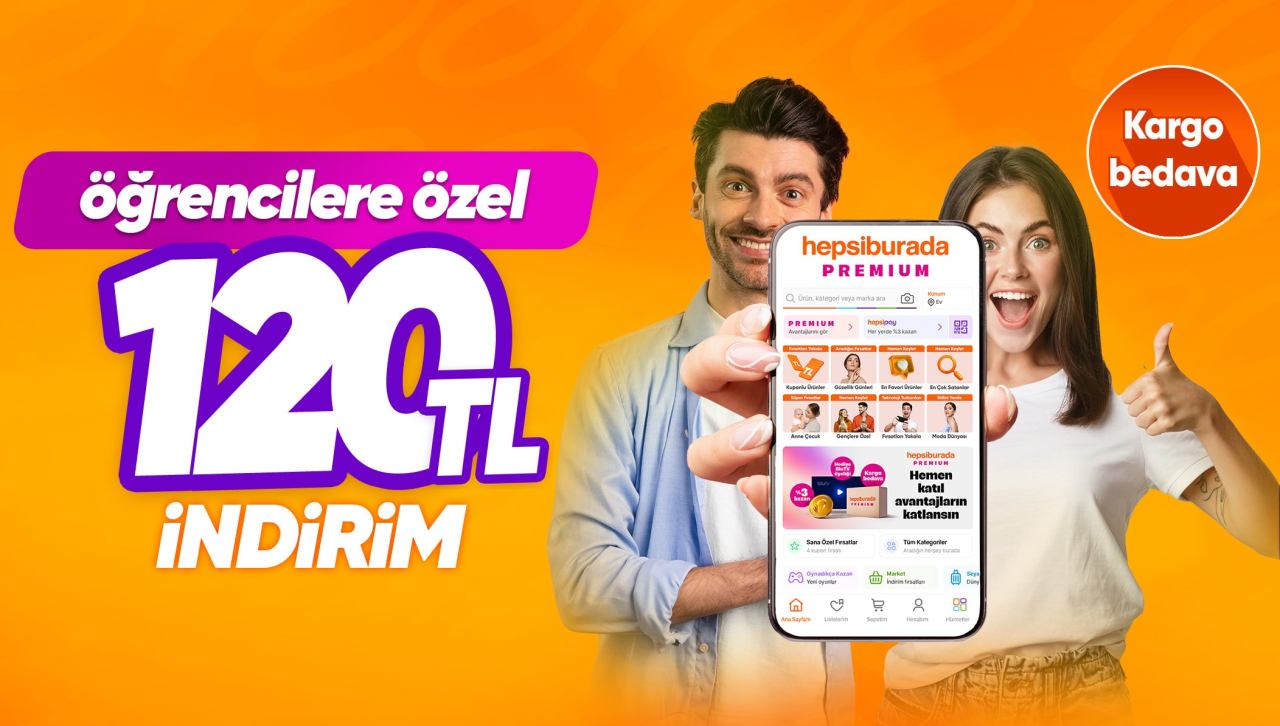 Hepsiburada'dan Öğrencilere Özel 120 TL İndirim!