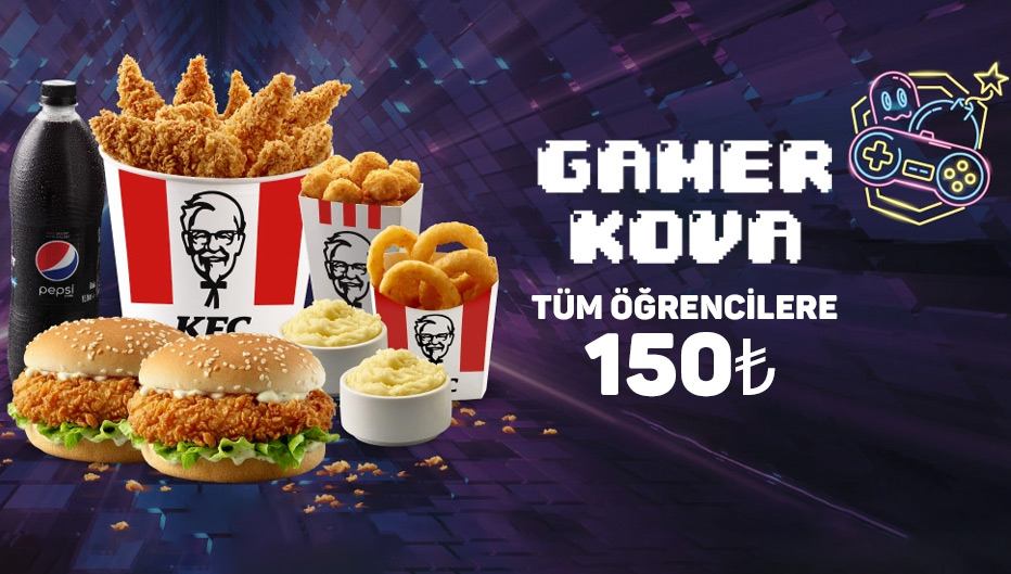 KFC'den Tüm Öğrencilere Gamer Kova Menü 150TL