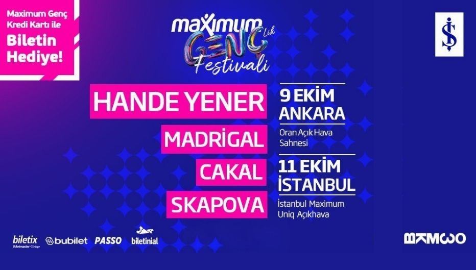 Maximum Gençlik Festivali'ne Hediye Bilet Fırsatı!