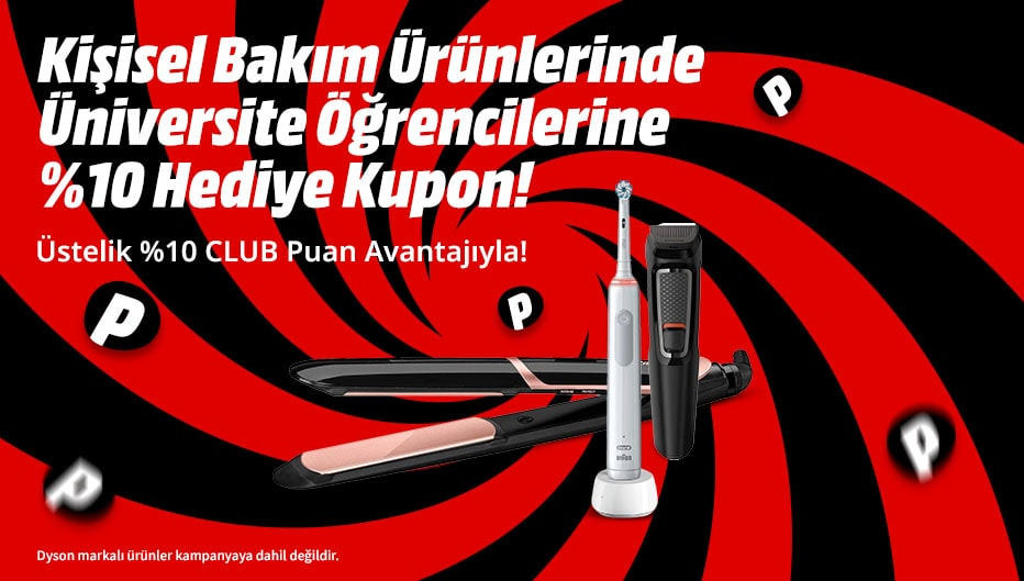 MediaMarkt'tan Kişisel Bakım Ürünlerinde Öğrencilere Özel %10 Hediye Kuponu!