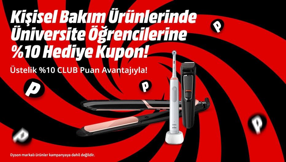 MediaMarkt'tan Kişisel Bakım Ürünlerinde Öğrencilere Özel %10 Hediye Kuponu!