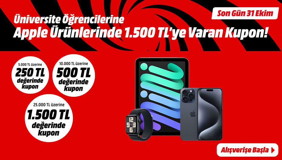 MediaMarkt'tan Öğrencilere Özel Apple Ürünlerinde 1.500 TL’ye Varan Hediye Kupon!