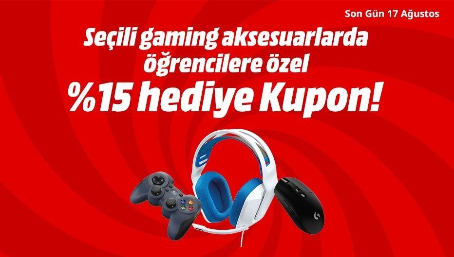 MediaMarkt'tan Öğrencilere Özel Seçili Gaming Aksesuarlarda %15 Kupon!