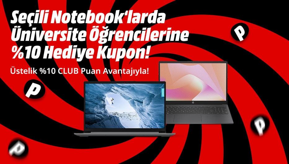 MediaMarkt'tan Seçili Notebook’larda Öğrencilere Özel %10 Hediye Kuponu!