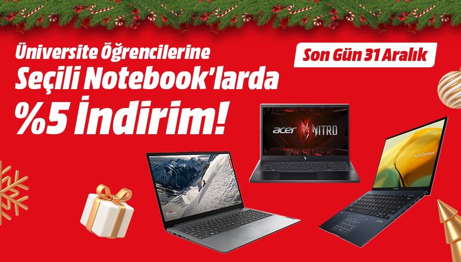 MediaMarkt'tan Üniversite Öğrencilerine Seçili Notebook’larda %5 İndirim!