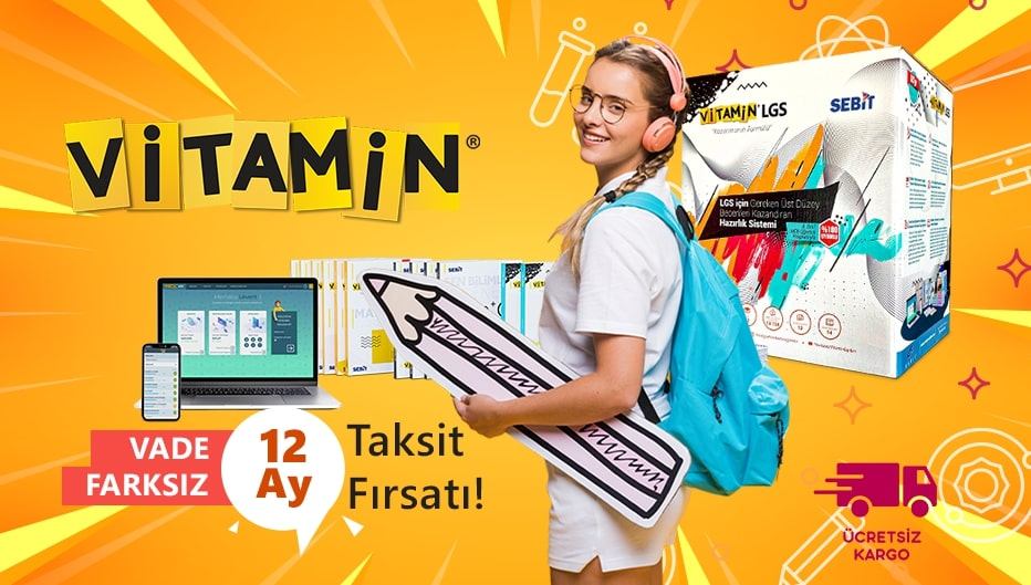 Ortaokul Derslerine ve Yazılılara Destek için Vitamin Kitapları ile LGS’ye Hazırlık için Vitamin LGS %10 İndirimli!
