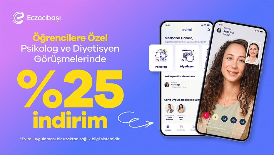 Psikolog ve Diyetisyen Randevularında %25 Öğrenci İndirimi