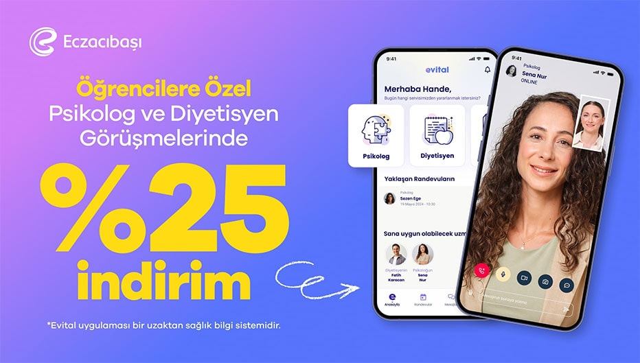 Psikolog ve Diyetisyen Randevularında %25 Öğrenci İndirimi