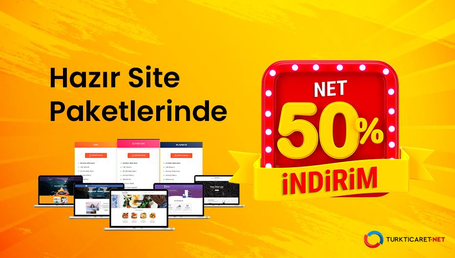 TURKTICARET.NET'ten Tüm Öğrencilere Hazır Site Paketlerinde %50 Bi'öğrenci İndirimi