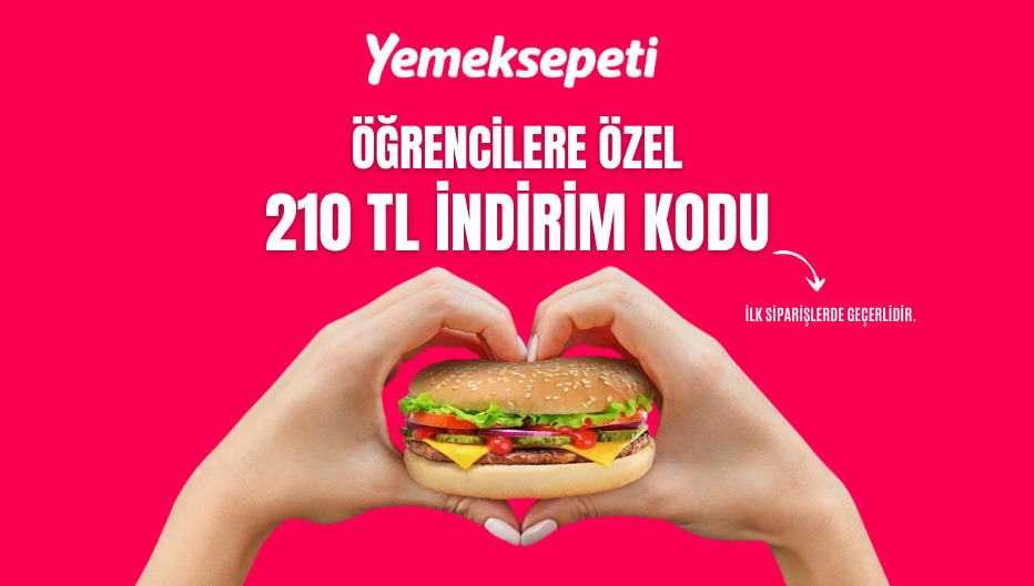 Yemeksepeti'nden Tüm Öğrencilere 210 TL Öğrenci İndirimi!