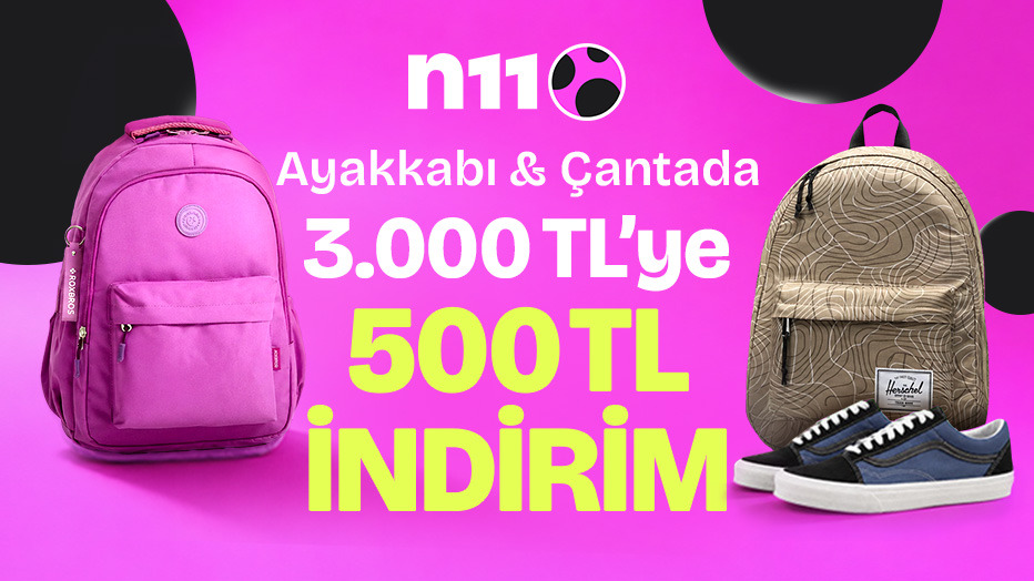 Öğrencilere Ayakkabı & Çantada 3.000 TL’ye 500 TL İndirim ve %3 Geri Kazan Fırsatı - n11 öğrenci fırsatı