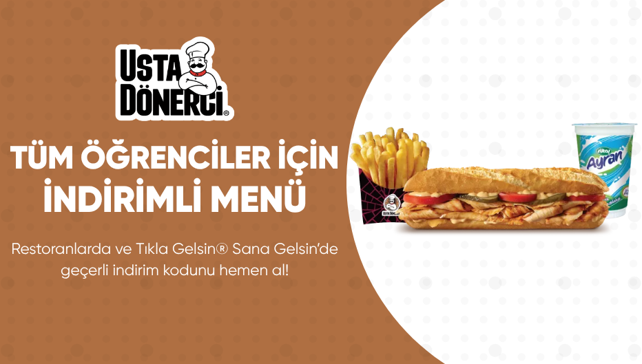 Usta Dönerci öğrenci indirimi