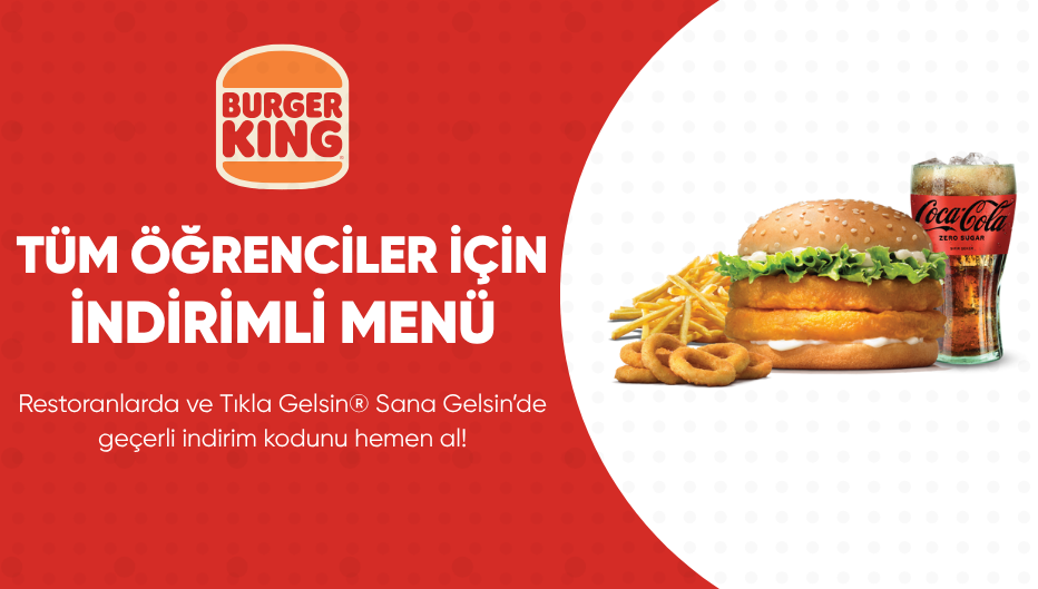 Burger King öğrenci indirimi