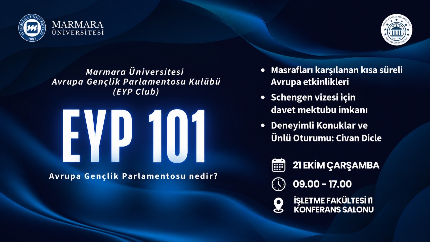 Marmara Üniversitesi EYP Club, öğrencileri EYP101'e davet ediyor!